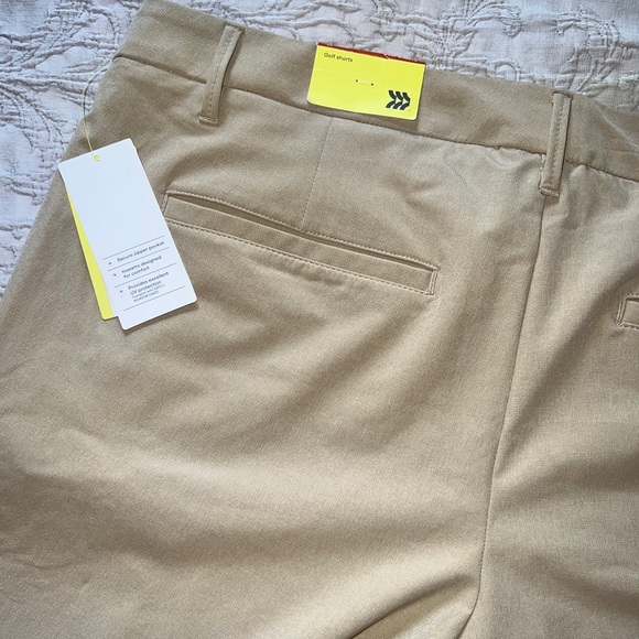 All in Motion Men's Size 40 Beige Moisture Wicking Golf Shorts - Picture 10 of 11